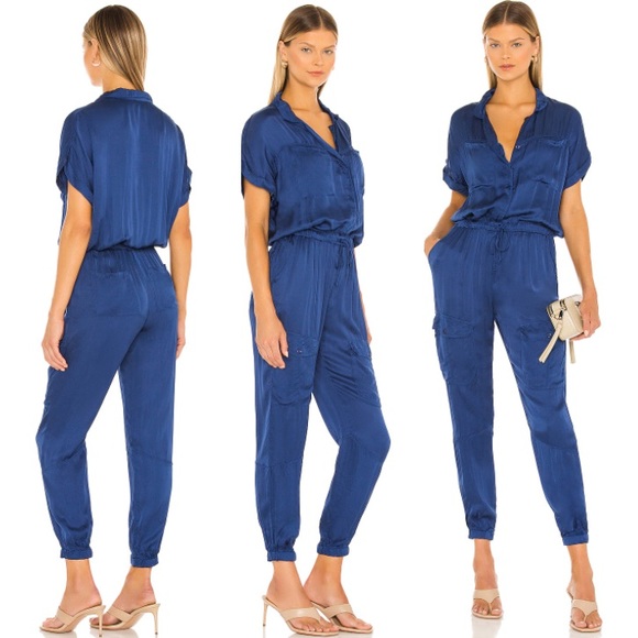 NWT - Young, Fabulous & Broke Jumpsuit Tie Dye Navy - Picture 2 of 12